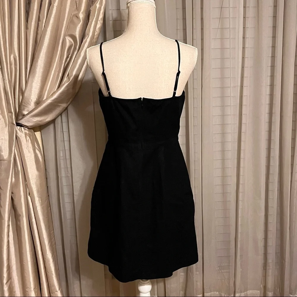 J Crew Black Scalloped Fit Flare Dress - Picture 3 of 5